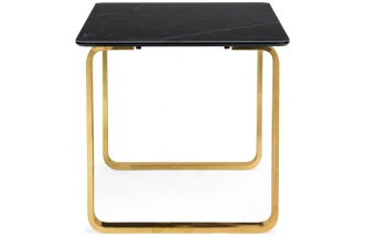 Кухонный стол Селена 4, 140x80x77, керамика, черный мрамор / золото