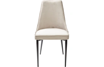 Стул Nepal-P, мягкий, латте #25, велюр, черный каркас 