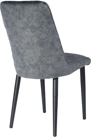 Стул Дейзи, мягкий, диджитал графит, велюр, каркас черный