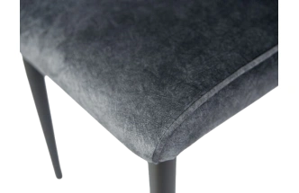 Стул Дейзи, мягкий, диджитал графит, велюр, каркас черный