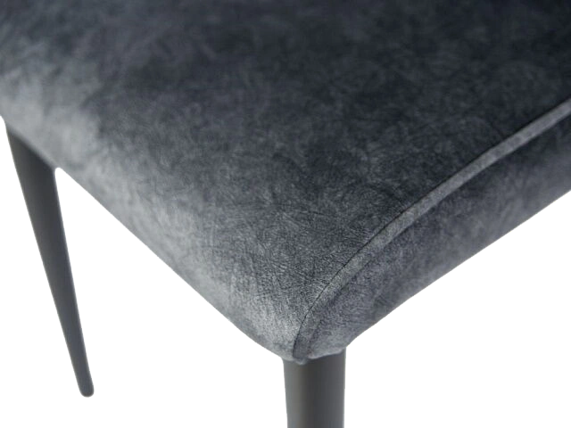 Стул Дейзи, мягкий, диджитал графит, велюр, каркас черный