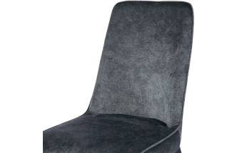 Стул Дейзи, мягкий, диджитал графит, велюр, каркас черный