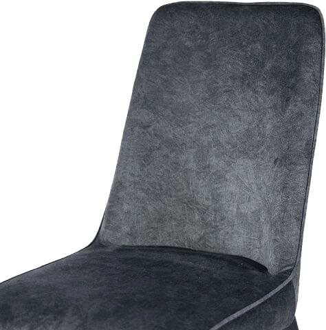 Стул Дейзи, мягкий, диджитал графит, велюр, каркас черный