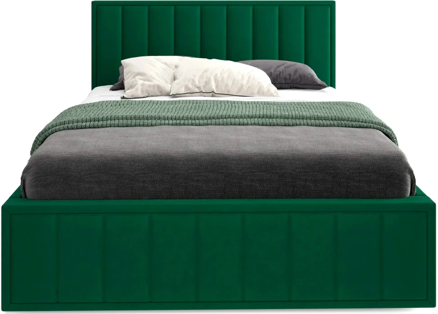 Кровать Женева 180, двуспальная, мягкая, мора зеленый