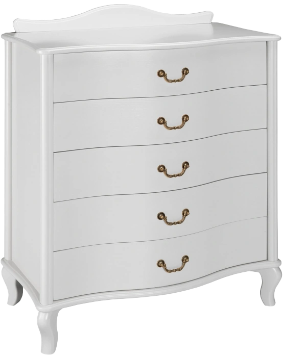 Комод Джульетта, с пятью ящиками, молочный дуб