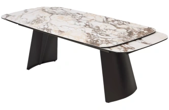 Обеденный раздвижной стол ODIN 200, TL-312, испанская керамика / темно-серый каркас 