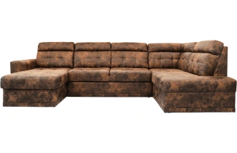 Диван модульный П-образный Мартин, Маборо 08 (рыж), Венге