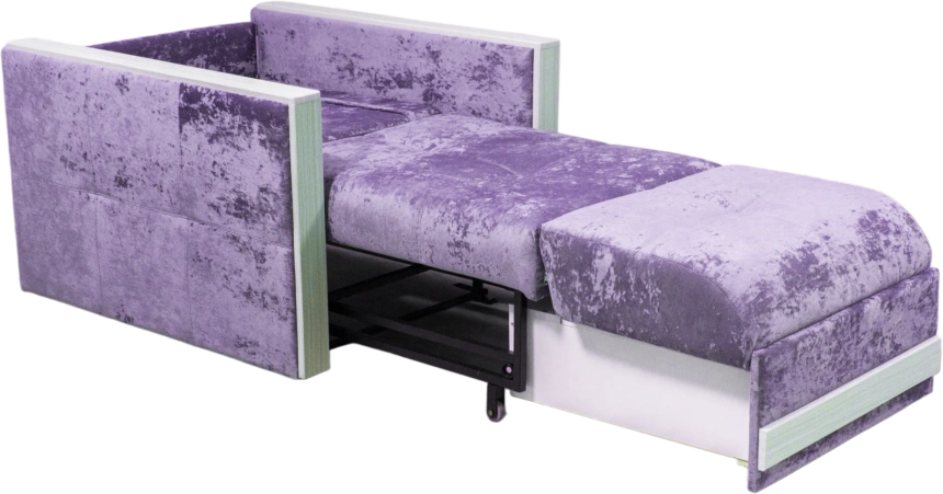 Кресло-кровать Адель 2, Plush purple velvet, Рамух белый 