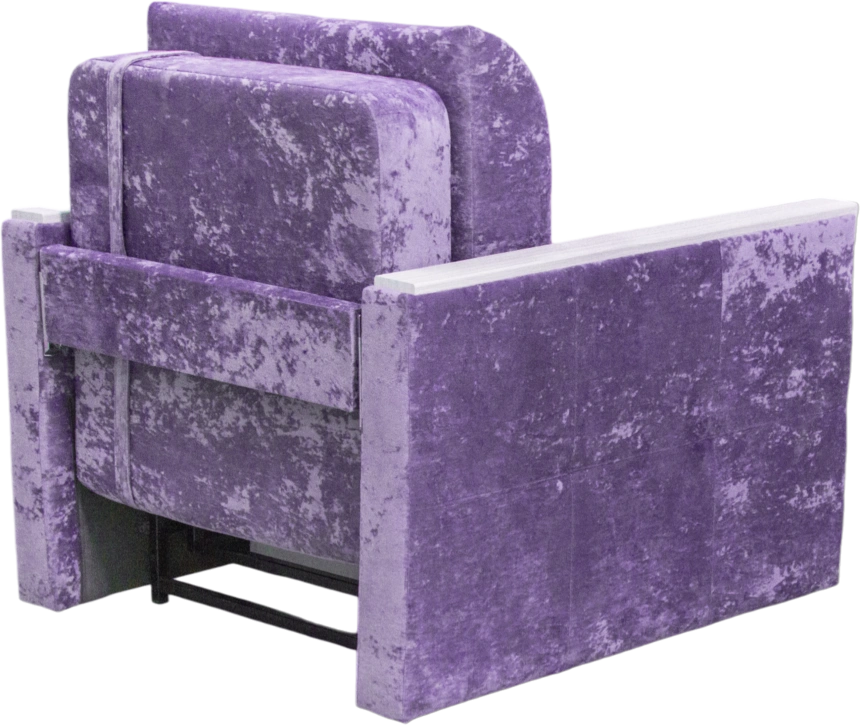 Кресло-кровать Адель 2, Plush purple velvet, Рамух белый 
