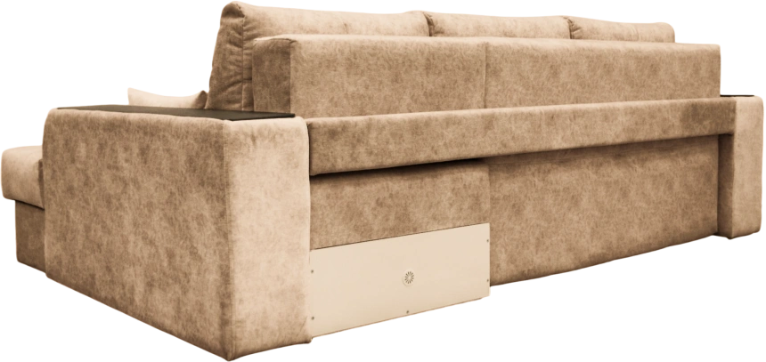 Диван угловой Остин, угол правый, ткань Блисс 05 (песочно-беж), Венге