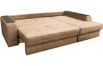 Диван угловой Остин, угол правый, ткань Блисс 05 (песочно-беж), Венге