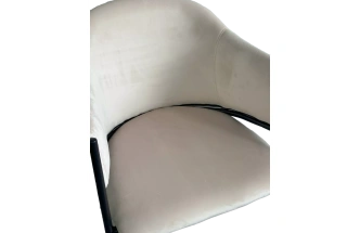 Стул Дилл, мягкий, H-06 бежевый, велюр, черный каркас 