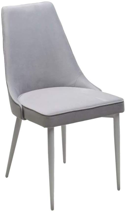 Стул Nepal-P, мягкий, светло-серый BM-4, велюр, белый каркас 