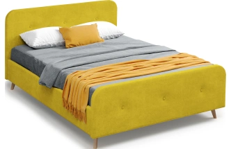 Кровать Сиерра 120, мягкая, полутораспальная, торонто горчица
