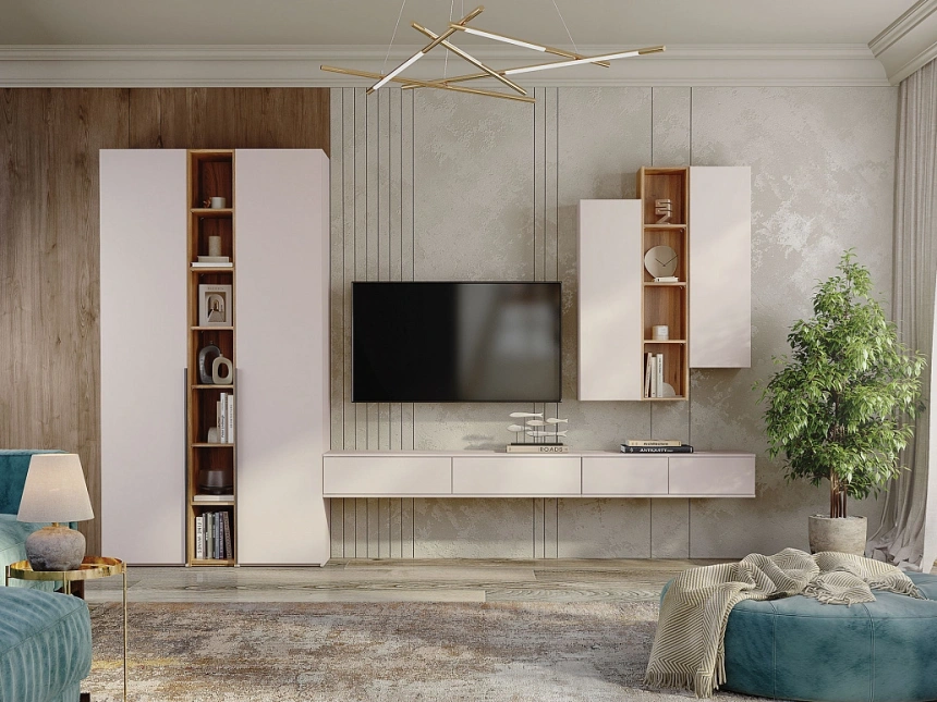 Модульная гостиная Луара, кашемир серый 