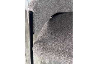 Стул Дилл, мягкий, Lana 30 коричневый, ткань, черный каркас 