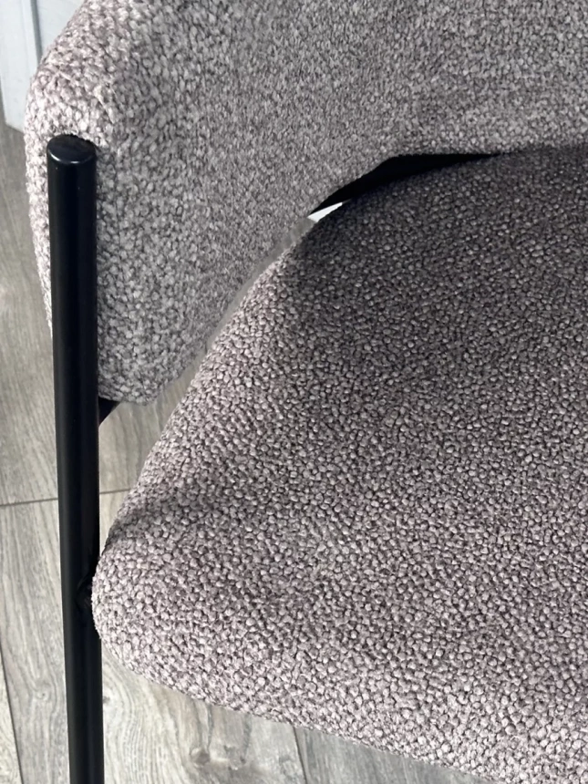 Стул Дилл, мягкий, Lana 30 коричневый, ткань, черный каркас 