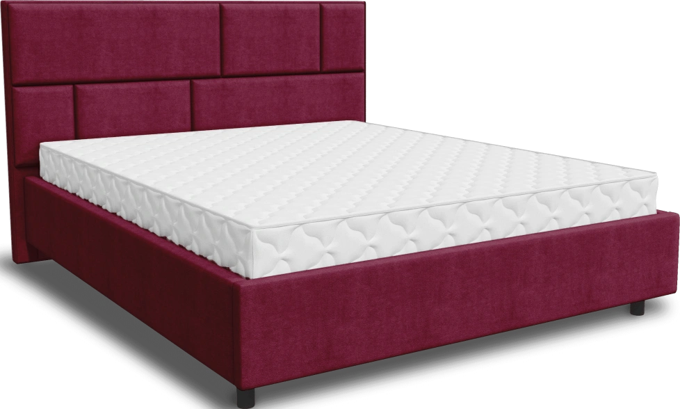 Кровать Невада 4, мягкая, полутораспальная, 140x200, Selfie merlot