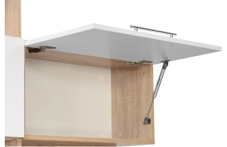 Стол компьютерный правый КСТ-14П, дуб сонома / белый