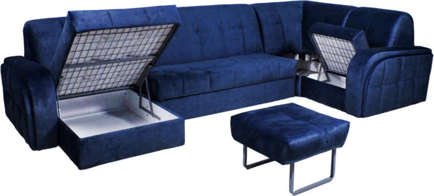 Диван угловой Блэквуд 155, Kleo blue