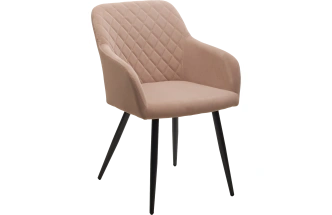 Стул Brandy, мягкий, 505-4 Латте, велюр "беспальчиковый", черный каркас