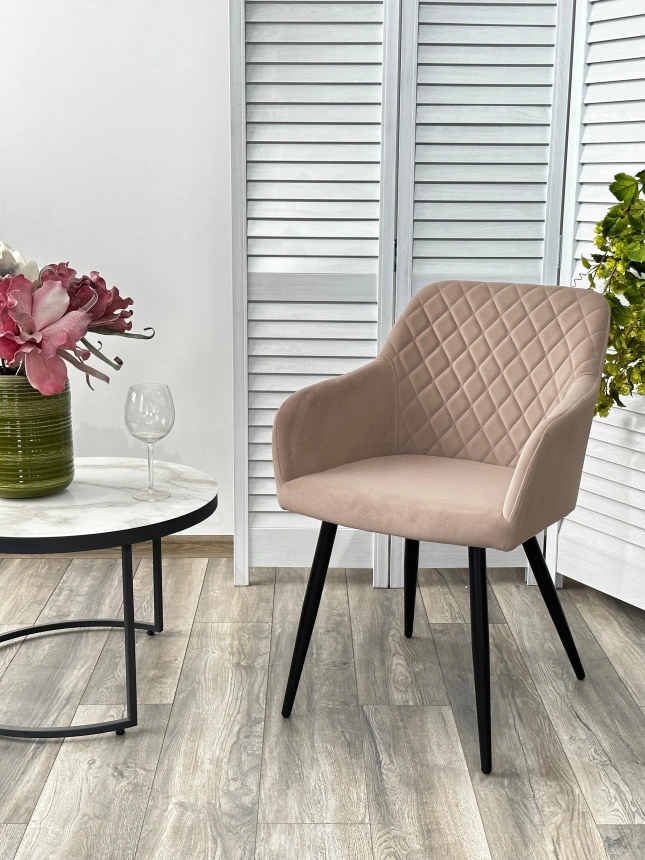 Стул Brandy, мягкий, 505-4 Латте, велюр 