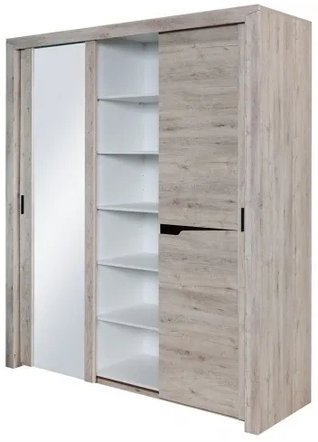 Шкаф-купе трехдверный Соренто, с зеркалом, дуб бонифаций