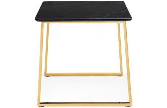 Кухонный стол Селена 2, 180x90x77, керамика, черный мрамор / золото