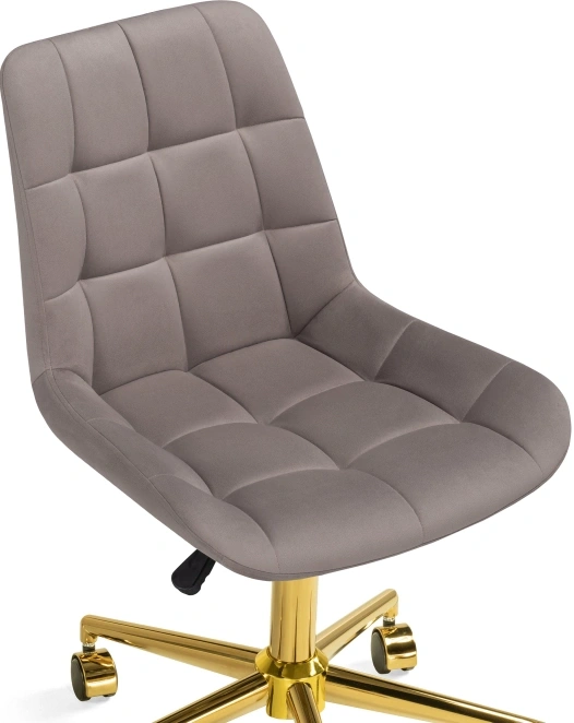 Офисный стул Честер, на колесиках, латте / золото