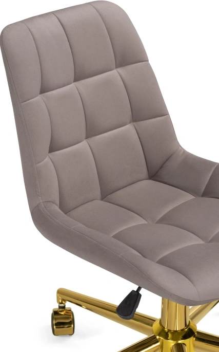 Офисный стул Честер, на колесиках, латте / золото