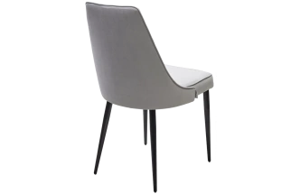 Стул Nepal-P, мягкий, светло-серый BM-4, велюр, черный каркас 