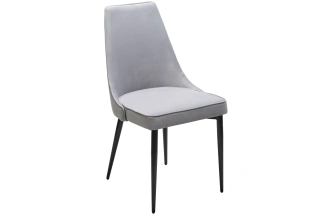 Стул Nepal-P, мягкий, светло-серый BM-4, велюр, черный каркас 