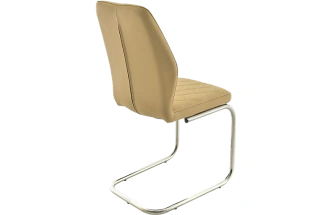 Стул Шато, мягкий, нитро крем бежевый, каркас скоба хром