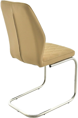 Стул Шато, мягкий, нитро крем бежевый, каркас скоба хром