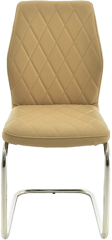 Стул Шато, мягкий, нитро крем бежевый, каркас скоба хром