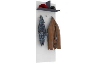 Модульная прихожая Омега 2, белый / чёрный графит