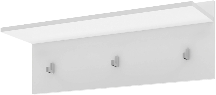 Модульная прихожая Лофт 117.10, с вешалкой настенной с полкой, белый 