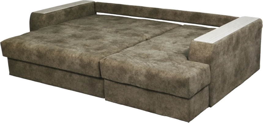 Диван угловой Остин, ткань Tornado stone, угол правый, декор Рамух белый