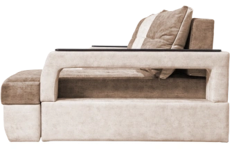 Диван угловой Лотос 2, угол правый, Fresca bark, Fresca chocolate, Венге