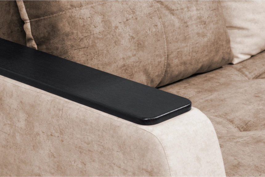 Диван угловой Лотос 2, угол правый, Fresca bark, Fresca chocolate, Венге