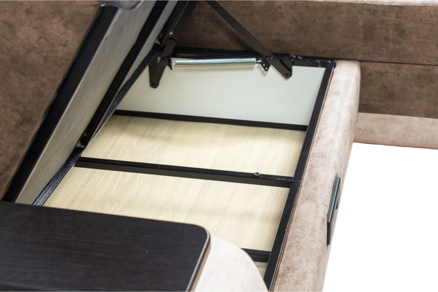 Диван угловой Лотос 2, угол правый, Fresca bark, Fresca chocolate, Венге