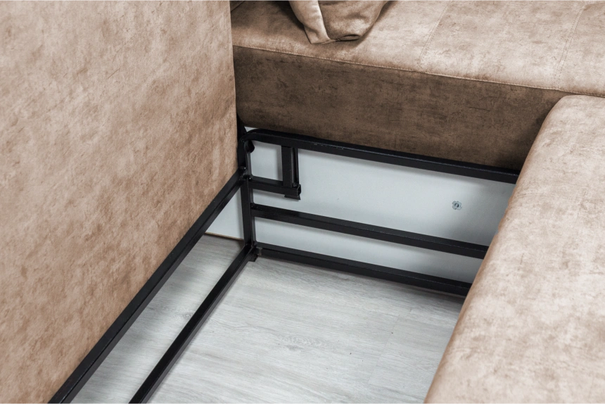 Диван угловой Лотос 2, угол правый, Fresca bark, Fresca chocolate, Венге