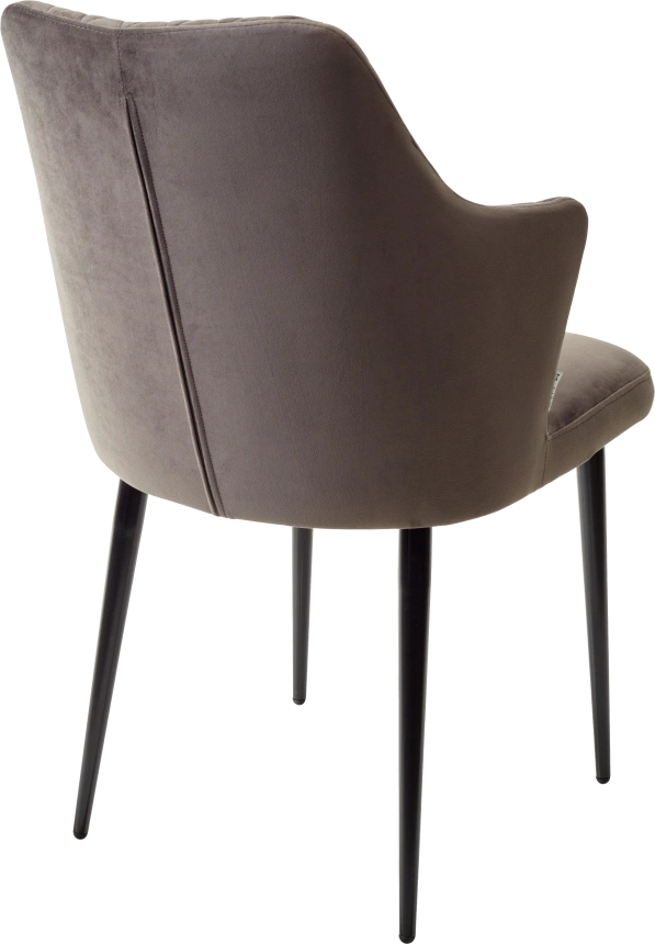 Стул Herman, мягкий, графит #14 велюр, черный каркас