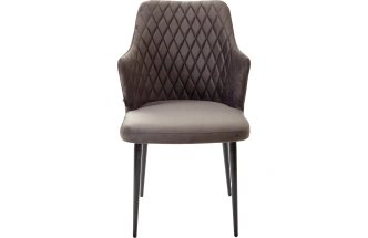 Стул Herman, мягкий, графит #14 велюр, черный каркас