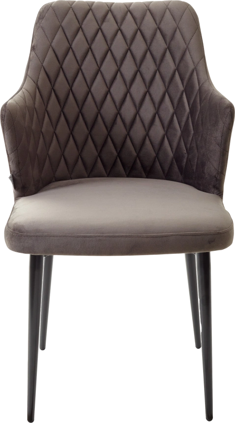 Стул Herman, мягкий, графит #14 велюр, черный каркас