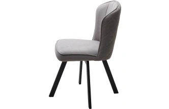 Стул Mode, мягкий, поворотный, B22 серый, велюр, черный каркас