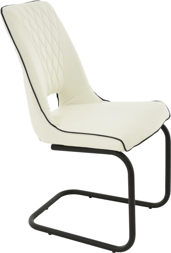 Стул Эльзас, мягкий, батлер 08, нитро блэк, экокожа, каркас хром