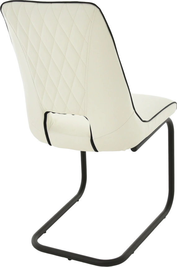 Стул Эльзас, мягкий, батлер 08, нитро блэк, экокожа, каркас хром