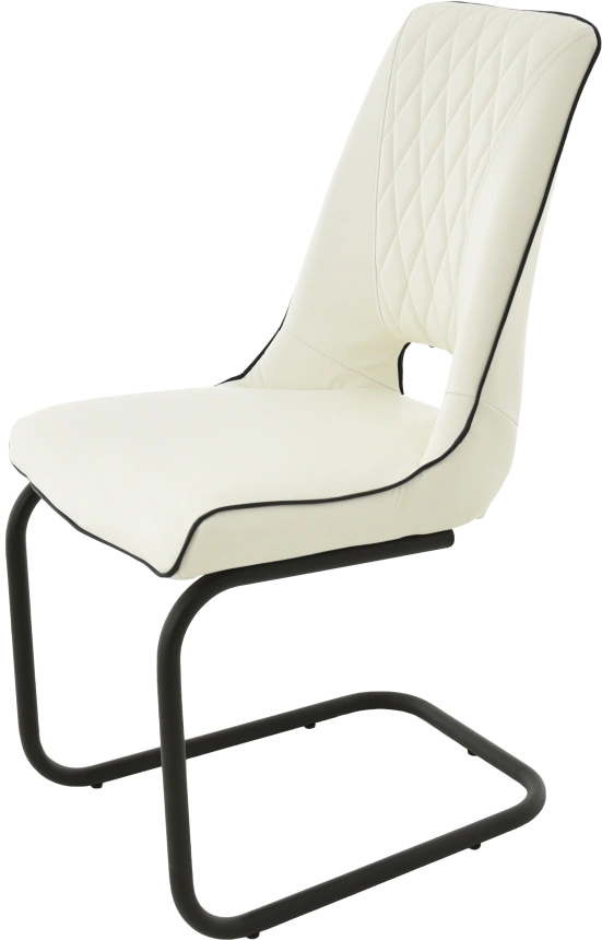 Стул Эльзас, мягкий, батлер 08, нитро блэк, экокожа, каркас хром