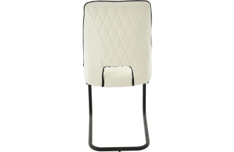 Стул Эльзас, мягкий, батлер 08, нитро блэк, экокожа, каркас хром